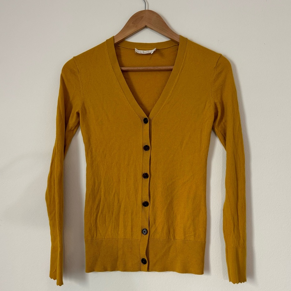 Chloe Bottom Front Sweater Cardigan - Wool - Size XS